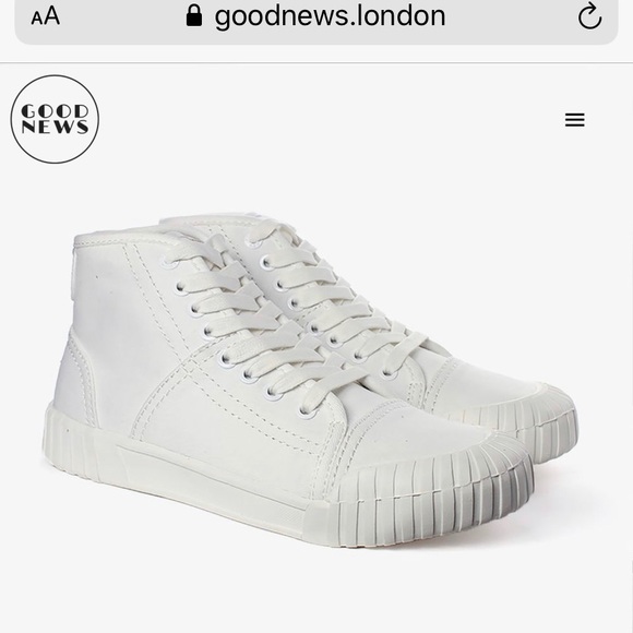 Good News London signature white high top sneaker - Picture 1 of 5